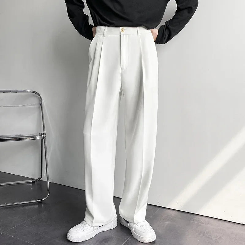 New Men Straight Pants Fashion Korean Loose Suit