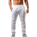 Spring/Summer New Men's Solid Color Cotton Linen Pants