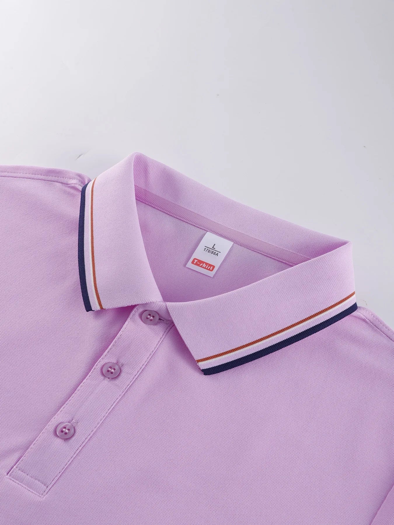 Women Stripe Solid Color Polo Shirt